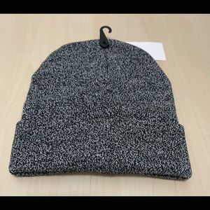 Grey Knit Marled Cuffed Beanie 